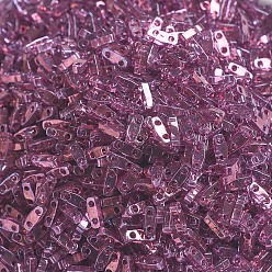 (QTL316) Light Amethyst Gold Luster MIYUKI Quarter TILA Beads, Japanese Seed Beads, 2-Hole, (QTL316) Light Amethyst Gold Luster, 5x1.2x1.9mm, Hole: 0.7mm, ; about 24000pcs/500g