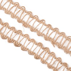 Wheat Natural Jute Cord, Ladder-Shaped, Wheat, 17x0.9mm, about 10.94 Yards(10m)/Bundle