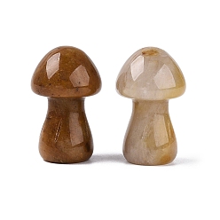 Топаз Нефрит Декоративные грибы из натурального топаза и нефрита., фигурка для украшения домашнего рабочего стола, 35~37x21~22.5x21~22.5 мм