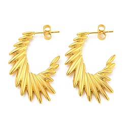 Золотой Ионное покрытие (ip) 304 серьги-гвоздики из нержавеющей стали, серьги-кольца, золотые, 33x3 мм