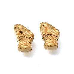 Настоящее золото 18K 304 из нержавеющей стали бусы, ионное покрытие (ip), крыло, реальный 18 k позолоченный, 7x5x4 мм, отверстие : 1.2 мм