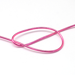 Fuchsia Round Aluminum Wire, Flexible Craft Wire, for Beading Jewelry Doll Craft Making, Fuchsia, 18 Gauge, 1.0mm, 200m/500g(656.1 Feet/500g)