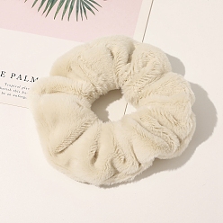 Hellgelb Tuch elastische Haarschmuck, für Mädchen oder Frauen, Scrunchie / Haargummis, hellgelb, 45x110 mm