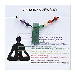 Клубничный Кварц Натуральный клубничный кварцевый чакра тема регулируемые браслеты с подвесками, прямоугольные, 5-7/8 дюйм (15 см)