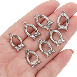 Oval Платинового сплава смолы подвески, для ювелирных украшений своими руками, овальные, 20x12 мм