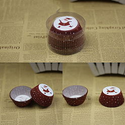 Santa Claus Бумажные стаканчики для выпечки, рифленая формочка для кексов, Новогодняя тема, аксессуары для выпечки, колонка, Дед Мороз, 75x35 мм, о 100 шт / комплект