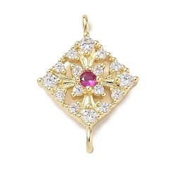 Echt 14 k vergoldet Messing Strass Anhänger, Blume Reize, echt 14 k vergoldet, 15x21x3.2 mm