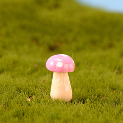 Ярко-Розовый Миниатюрные грибовидные украшения из смолы, аксессуары для домашнего кукольного домика с микро-ландшафтом, украшения для дома, ярко-розовый, 12x18 мм