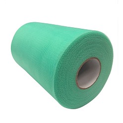 Medium Turquoise Deco Mesh Ribbons, Tulle Fabric, Tulle Roll Spool Fabric For Skirt Making, Medium Turquoise, 6 inch(15cm), about 100yards/roll(91.44m/roll)