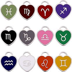 Mixed Color 75Pcs 15 Style Light Gold Plated Alloy Enamel Pendants, Flower, Mixed Color, 5pcs/style