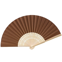 Седло Коричневый Бамбуковый складной веер с заготовкой из бумаги, бамбуковый веер своими руками, для вечеринки свадебное танцевальное украшение, седло коричневый, 210 мм