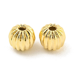 Echt 18 k vergoldet Glasperlen, Cadmiumfrei und Nickel frei und Bleifrei, gewellte Runde, echt 18 k vergoldet, 5 mm, Bohrung: 1.4 mm