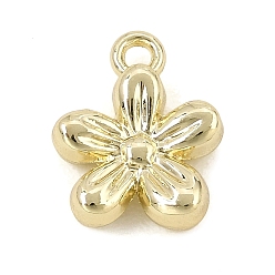 Golden Alloy Charms, Flower Charms, Rack Plating, Cadmium Free & Nickel Free & Lead Free, Golden, 13.5x11.5x4mm, Hole: 1.6mm