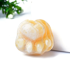 Топаз Нефрит Натуральный топаз, нефрит, резные статуэтки с принтом кошачьей лапы, статуи для домашнего офиса, украшения рабочего стола, 30 мм