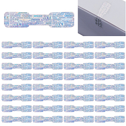 Серебро Самоклеящиеся этикетки наклейки, 3d этикетка защиты от подделок, серебряные, 45x10x0.1 мм