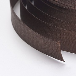 Brown Single Face Satin Ribbon, Polyester Ribbon, Brown, about 1/2 inch(12mm) wide, 25yards/roll(22.86m/roll), 250yards/group(228.6m/group), 10rolls/group