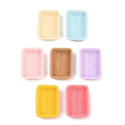 (52) Непрозрачная лаванда Кабошоны из смолы, пластина, разноцветные, 32x22x7 мм