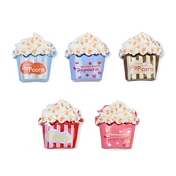 (52) Непрозрачная лаванда Непрозрачные кабошоны из смолы, попкорн, разноцветные, 24x22x9.5 мм