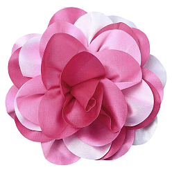 Средний Фиолетово-красный Многолепестковые цветочные броши из ткани, с железной фурнитурой, средне фиолетовый красный, 190~195x185~187 мм