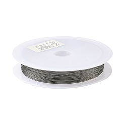 Нержавеющая Сталь Цвет Нержавеющая сталь с нейлоновым покрытием, Проволока для тигра, круглые, для самостоятельного изготовления бисерных украшений, цвет нержавеющей стали, 0.3 мм, около 65.62 футов (20 м)/шт.