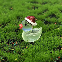 Светло-зеленый Светящаяся смола, рождественская тема, орнамент в виде утки, светится в темноте, светло-зеленый, 15 мм