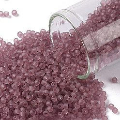 (6F) Transparent Frost Light Amethyst TOHO Round Seed Beads, Japanese Seed Beads, (6F) Transparent Frost Light Amethyst, 11/0, 2.2mm, Hole: 0.8mm, about 50000pcs/pound