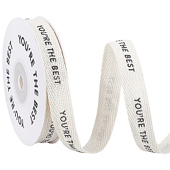 Античный Белый 1 рулон хлопковых лент, Ты лучший!, старинный белый, 5/8 дюйм (15 мм), около 10.00 ярдов (9.14 м) / рулон