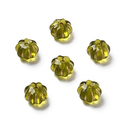 (932FM) Темно-синий аква-матовый с подкладкой Прозрачные акриловые бусины, золотой металл обвитыми, тыква, темно-золотистые, 12x8 мм, отверстие : 1.8 мм, 694 шт / 500 г