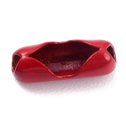 (123L) Белый крем непрозрачный блеск Латунные соединения шаровой цепи, огнеупорный кирпич, 10x3.5~4 мм, отверстие : 3 мм