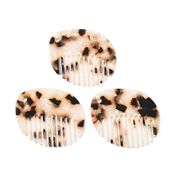 Льняное Полотно Непрозрачные подвески из ацетата целлюлозы, расческа с леопардовым узором, белье, 50x44x2.5 мм, отверстие : 3 мм