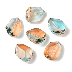 Шоколадный Прозрачная аэрозольная краска стеклянные шарики, граненые, самородки, цвет шоколада, 16.5x12.5x8.5 мм, отверстие : 1.2 мм