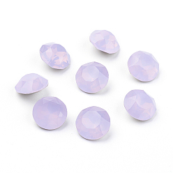 Цикламен Опал Заостренные назад и назад покрытые k 9 стеклянные кабошоны со стразами, класс А, граненые, плоско-круглые, цикламен опал, 10x5 мм