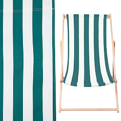 Green 2Pcs Stripe Pattern Chair Oxford Cloth, Beach Chair Cloth Replacement Supplies, Green, 1150x435x1~2.5mm