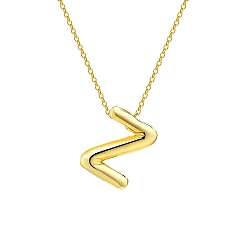 Letter Z 304 тросовая цепочка из нержавеющей стали с подвесками в виде букв, Письмо Z, 17.72 дюйм (45 см)