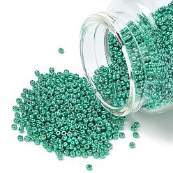 (RR5105) Duracoat Galvanized Dk Mint Green Миюки круглые бусины рокайль, японский бисер, 11/0, (rr5105) оцинкованный Duracoat мятно-зеленый, 11/0, 2x1.3 мм, отверстие : 0.8 мм, Около 50000 шт / фунт