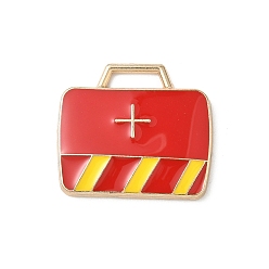 Box Подвески из эмали и сплава, золотой свет, без кадмия, без никеля и без свинца, коробка, 18x20x2.5 мм, отверстие : 7x2 мм