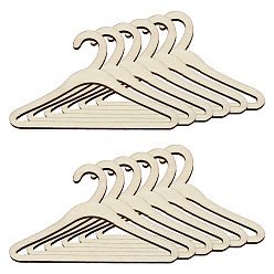 Античный Белый Вешалки для одежды из дерева для кукол, с железным крюком, подвесные принадлежности для одежды для кукол, старинный белый, 44x75x4 мм