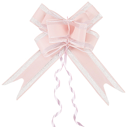 Pink Пластиковые банты-завязки, подарочная лента для свадебного дня рождения, розовые, 765x50x1 мм, готовая продукция: 215x175 мм