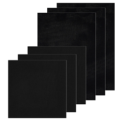 (52) Непрозрачная лаванда 2 стили хлопчатобумажной ткани, ткань для вышивки иглой, квадрат / прямоугольник, разноцветные, 292~450x290~300x0.5~0.6 мм, 6 шт / комплект