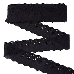 Черный Хлопок лента, для пошива аксессуаров, чёрные, 2-3/8 дюйм (60 мм), около 16.00 ярдов (5.49 м) / рулон