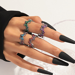 Бабочка Кольца из смолы для женщин, бабочка, внутренний диаметр: 18 мм