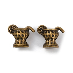 Античная Бронза Сплавочные овальные бусины тибетского стиля , чашка, античная бронза, 12x14.5x8.5 мм, отверстие : 4.5 мм