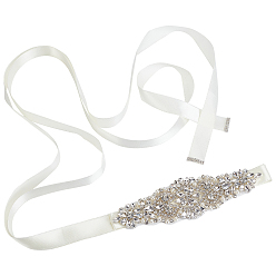 Beige Ceinture de mariée de mariage pour robe de mariée, avec strass cristal, beige, 105.31 pouce (267.5 cm) de long