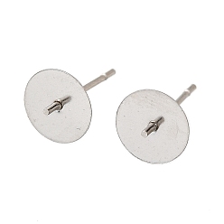 Платина 304 Выводы серьги из нержавеющей стали шпилька, платина, 14x8 мм