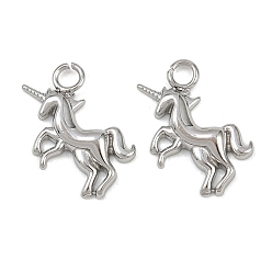 Единорог 304 прелести нержавеющей стали, без свинца, без кадмии и без никеля, единорог, 13.5x11.5x2 мм, отверстие : 1.8 мм