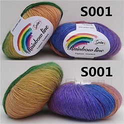 Schieferblau Wollstrickgarn, Segment gefärbt, Häkelgarn, für DIY-Mütze, Schal, Umhang, Schieferblau, 2 mm, ca. 196.85 Yards (180 m)/Knüll