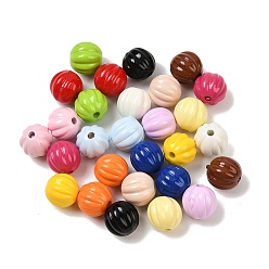 (52) Непрозрачная лаванда Краска для запекания непрозрачные акриловые бусины, тыква, разноцветные, 10x9.5 мм, отверстие : 2 мм