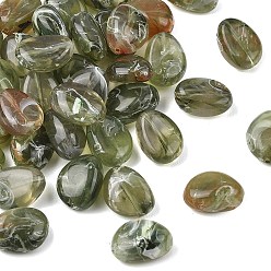 Темно-серый Непрозрачные акриловые бусины, самородки, темно-серый, 17~18x13~13.5x8~8.5 мм, отверстие : 1.4 мм, 393 шт / 500 г