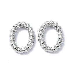 Платина Латунные подвески, без кадмия, без никеля и без свинца, овальные, платина, 15.5x11.5x2.5 мм