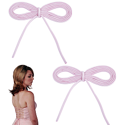 Pink Замена молнии в женском свадебном платье, атласный корсет с регулируемой посадкой на спине, платье для выпускного вечера со шнуровкой, розовые, 2320x5.5x1 мм